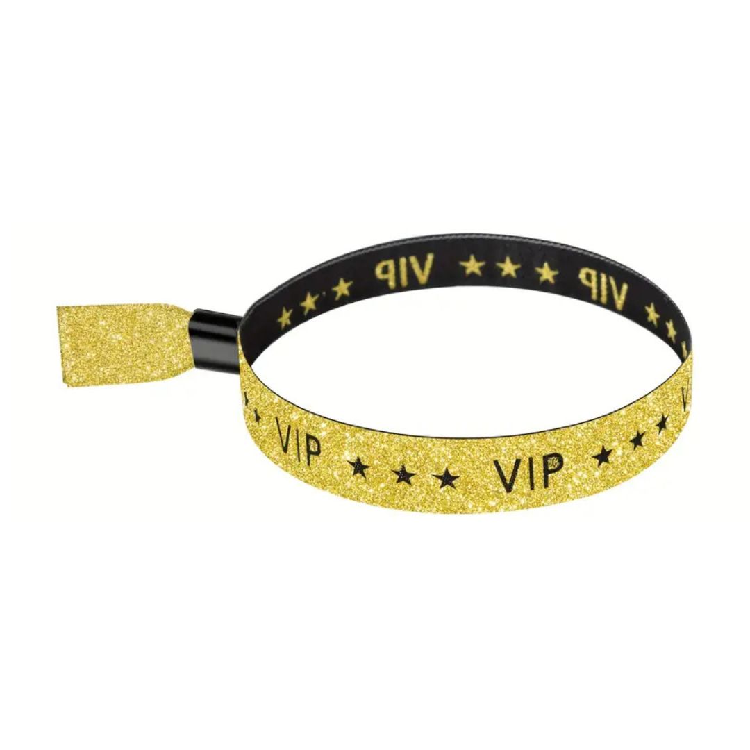 Handmayk VIP Woven Fabric Wristband (Gold)