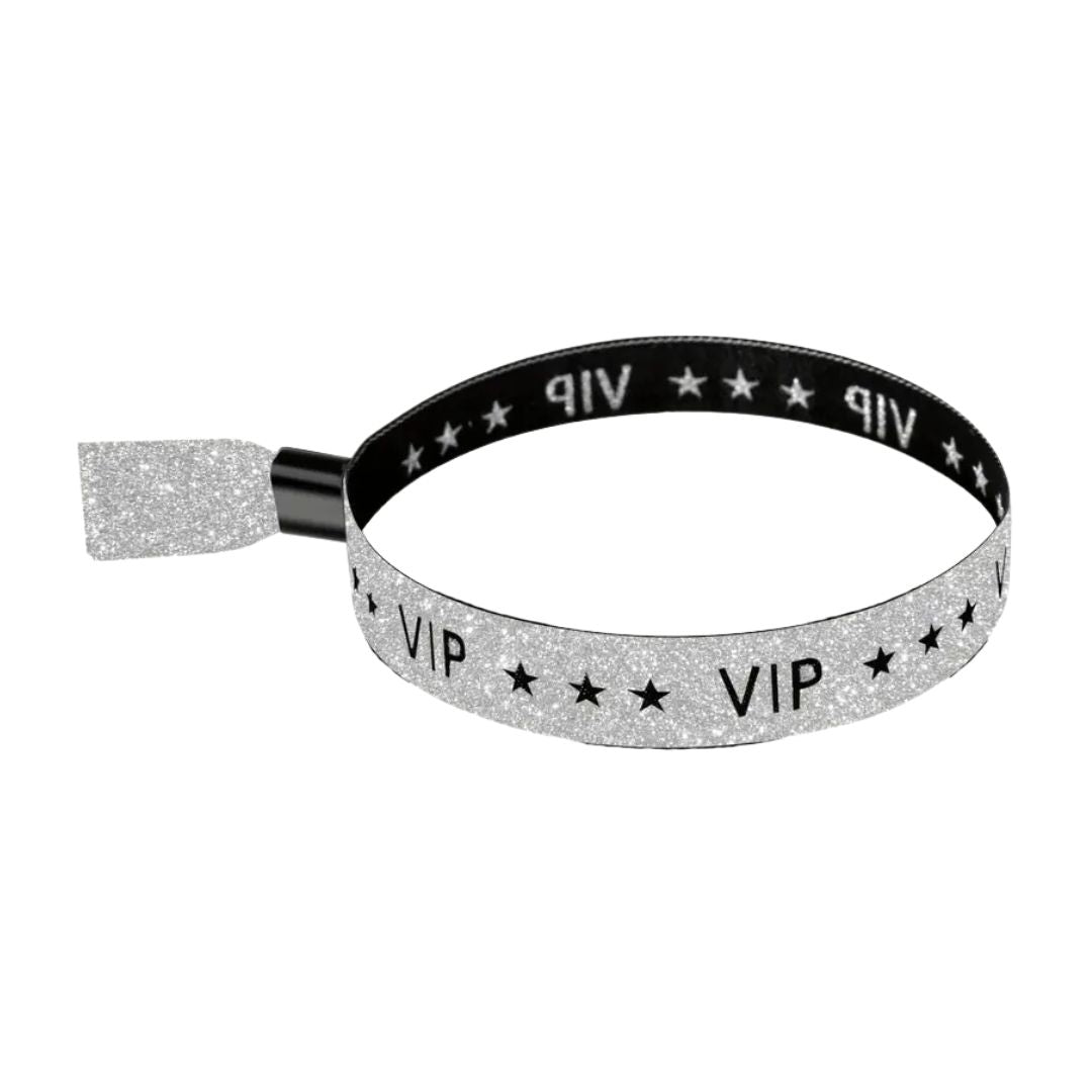 Handmayk VIP Woven Fabric Wristband (Silver)