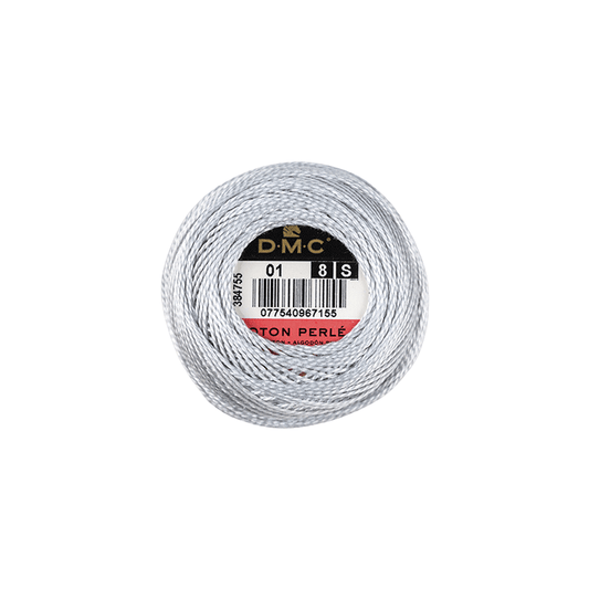 DMC Coton Perlé 8 Embroidery Thread (The Grey Shades) (01)