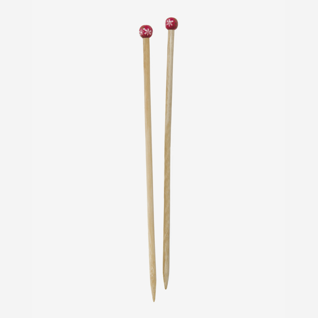 DMC Bamboo Single Point Knitting Needles (40cm) (10mm)