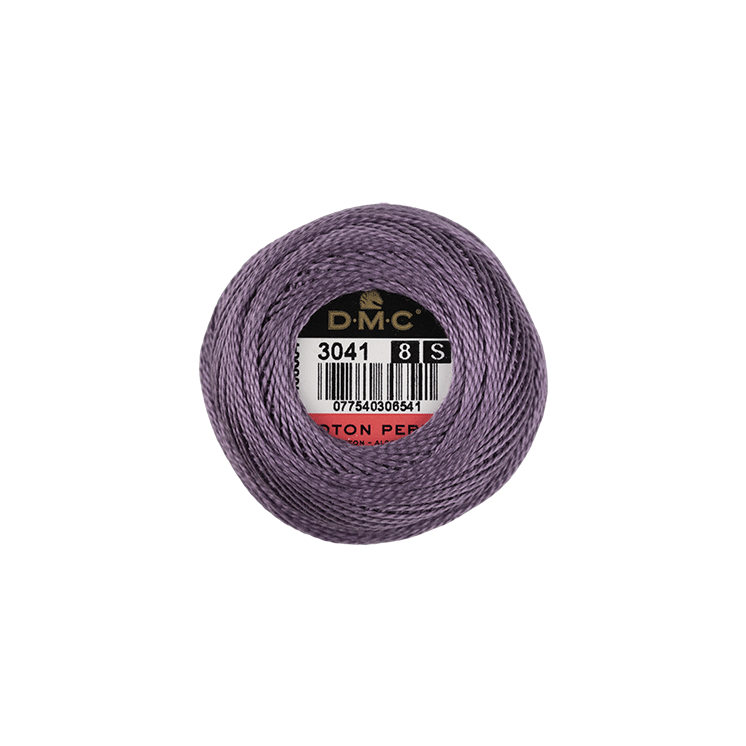 DMC Coton Perlé 8 Embroidery Thread (The Purple Shades) (3041)