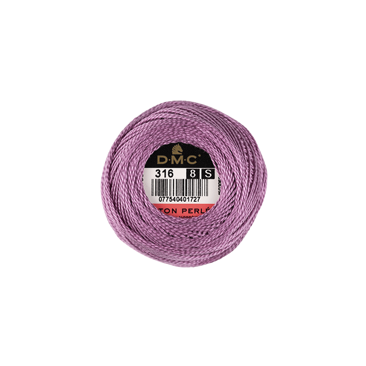 DMC Coton Perlé 8 Embroidery Thread (The Purple Shades) (316)