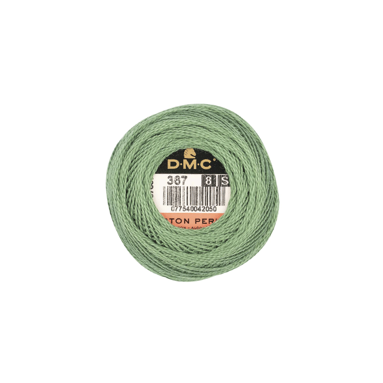 DMC Coton Perlé 8 Embroidery Thread (The Green Shades) (367)