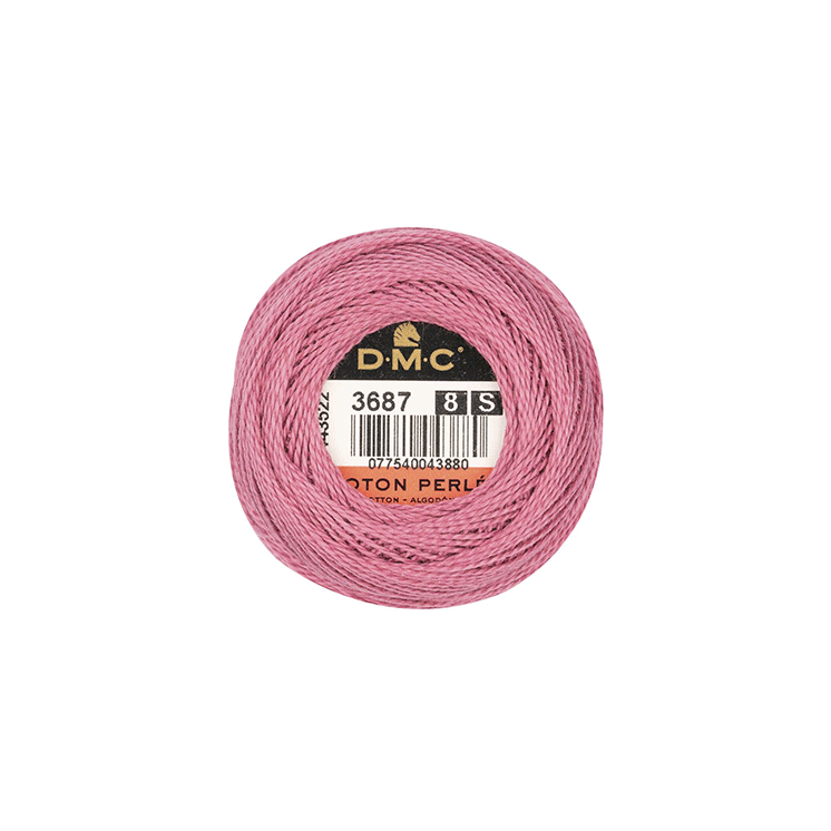 DMC Coton Perlé 8 Embroidery Thread (The Pink Shades) (3687)