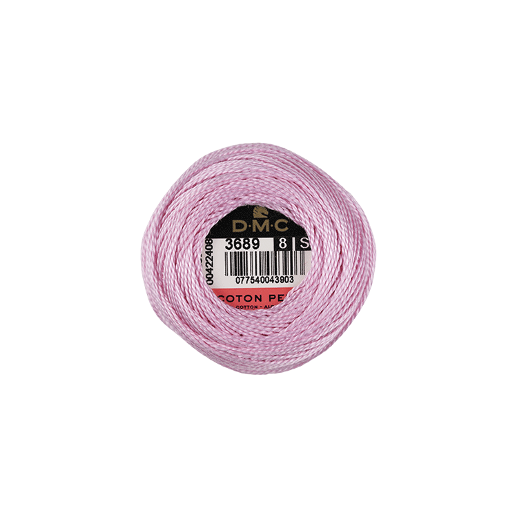 DMC Coton Perlé 8 Embroidery Thread (The Pink Shades) (3689)