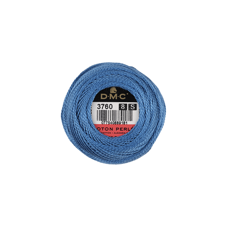 DMC Coton Perlé 8 Embroidery Thread (The Blue Shades) (3760)