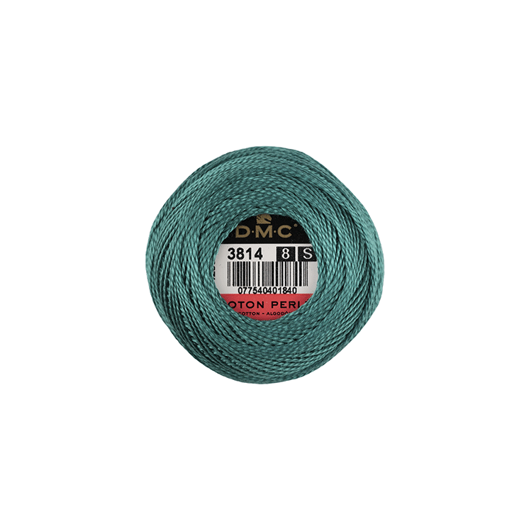 DMC Coton Perlé 8 Embroidery Thread (The Green Shades) (3814)