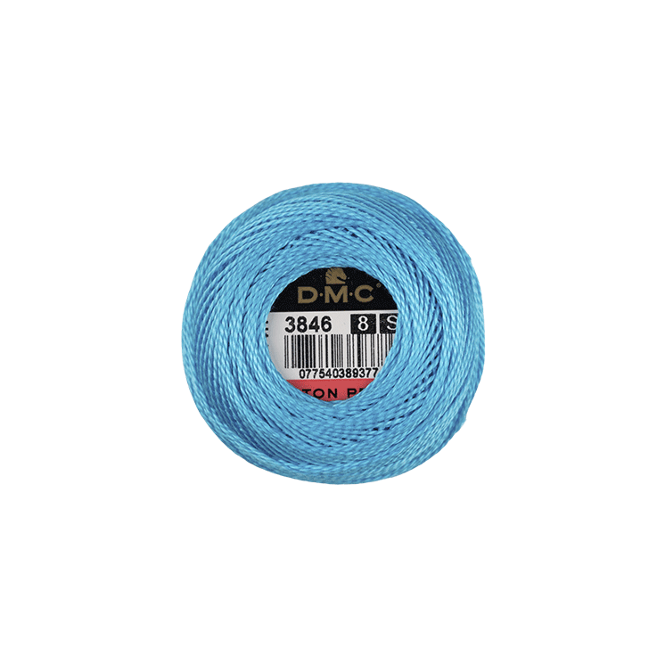 DMC Coton Perlé 8 Embroidery Thread (The Blue Shades) (3846)