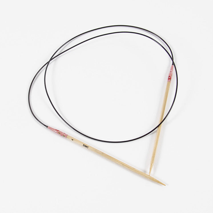 DMC Bamboo Fixed Circular Knitting Needles (100cm) (3mm)