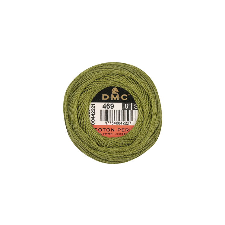 DMC Coton Perlé 8 Embroidery Thread (The Green Shades) (469)
