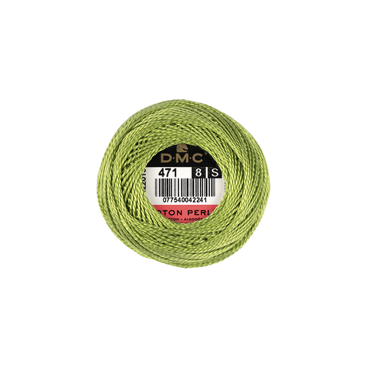 DMC Coton Perlé 8 Embroidery Thread (The Green Shades) (471)
