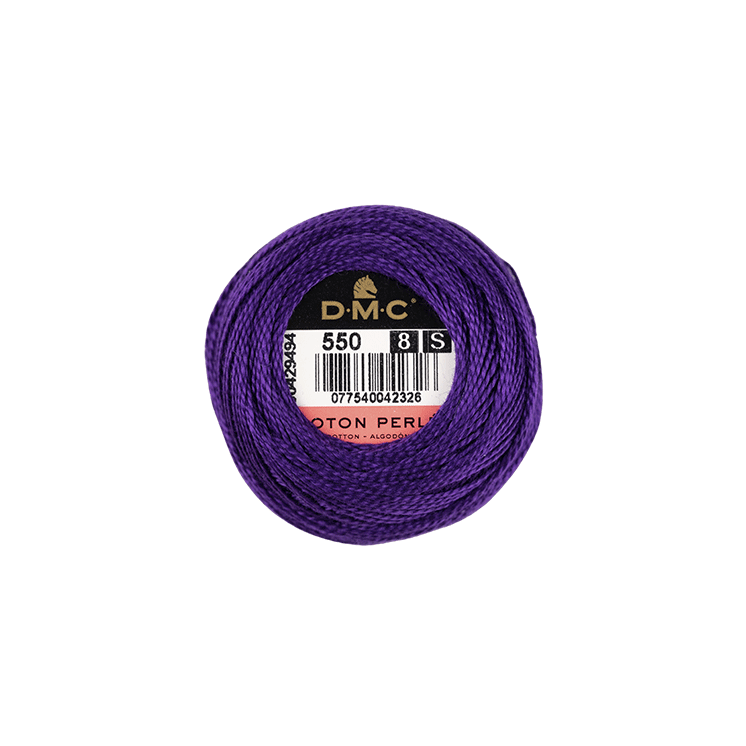 DMC Coton Perlé 8 Embroidery Thread (The Purple Shades) (550)