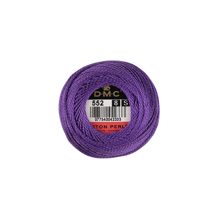 DMC Coton Perlé 8 Embroidery Thread (The Purple Shades) (552)