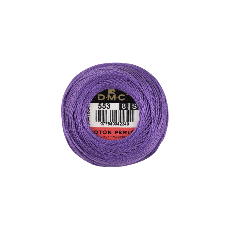 DMC Coton Perlé 8 Embroidery Thread (The Purple Shades) (553)