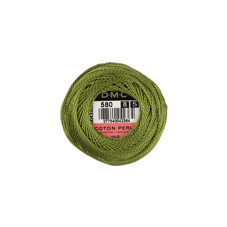 DMC Coton Perlé 8 Embroidery Thread (The Green Shades) (580)