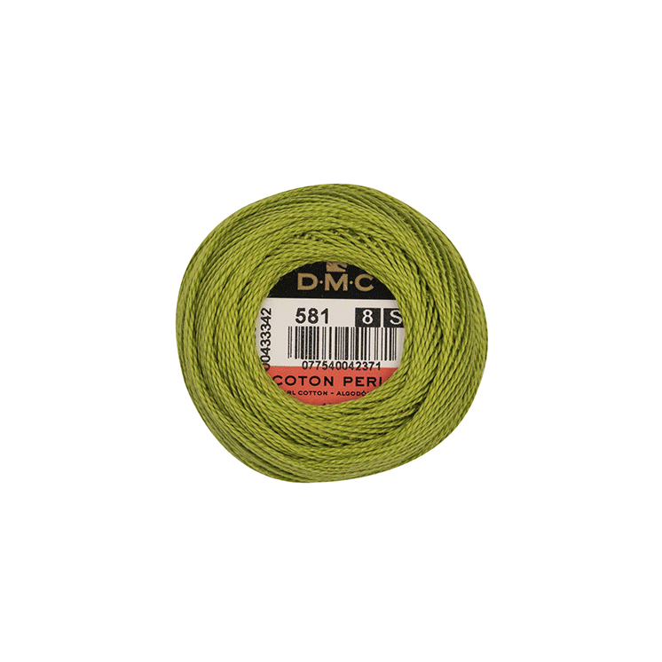 DMC Coton Perlé 8 Embroidery Thread (The Green Shades) (581)