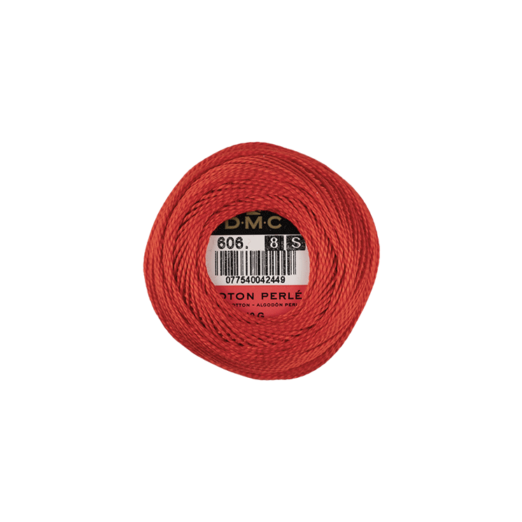 DMC Coton Perlé 8 Embroidery Thread (The Red Shades) (606)
