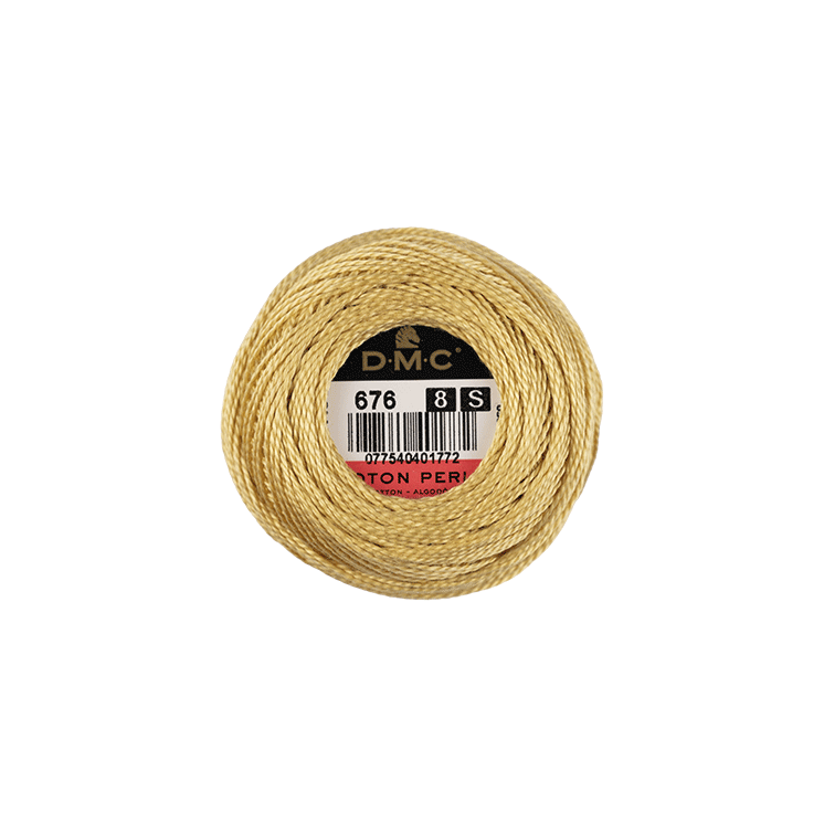 DMC Coton Perlé 8 Embroidery Thread (The Yellow Shades) (676)