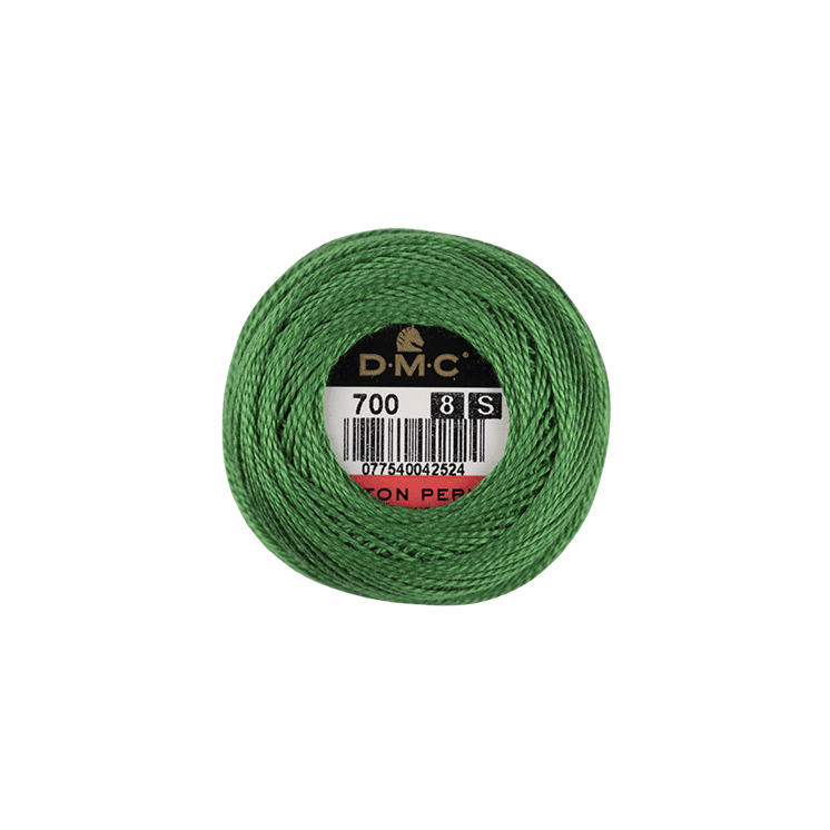 DMC Coton Perlé 8 Embroidery Thread (The Green Shades) (700)