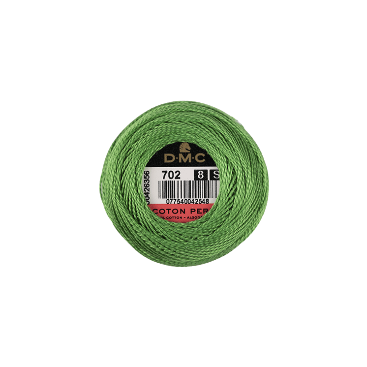 DMC Coton Perlé 8 Embroidery Thread (The Green Shades) (702)