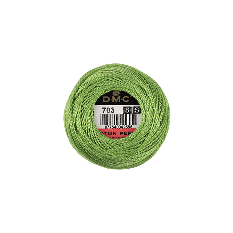 DMC Coton Perlé 8 Embroidery Thread (The Green Shades) (703)