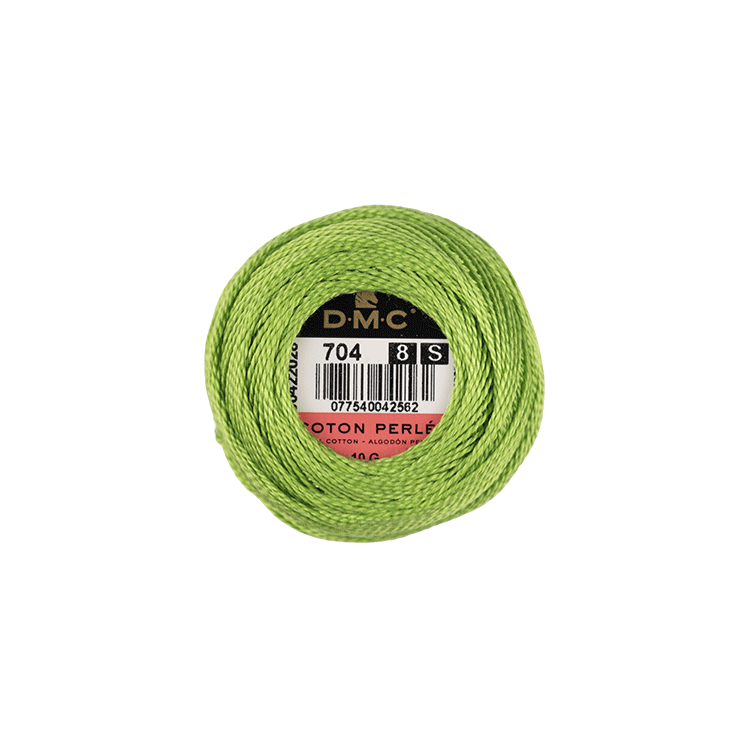 DMC Coton Perlé 8 Embroidery Thread (The Green Shades) (704)