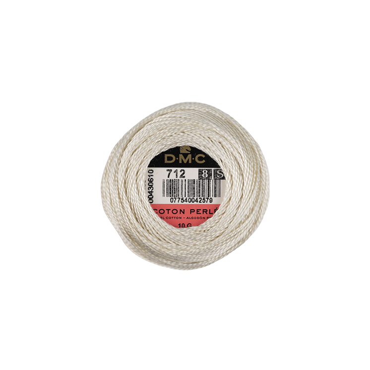 DMC Coton Perlé 8 Embroidery Thread (The White Shades) (712)