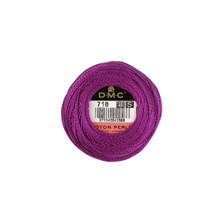 DMC Coton Perlé 8 Embroidery Thread (The Purple Shades) (718)