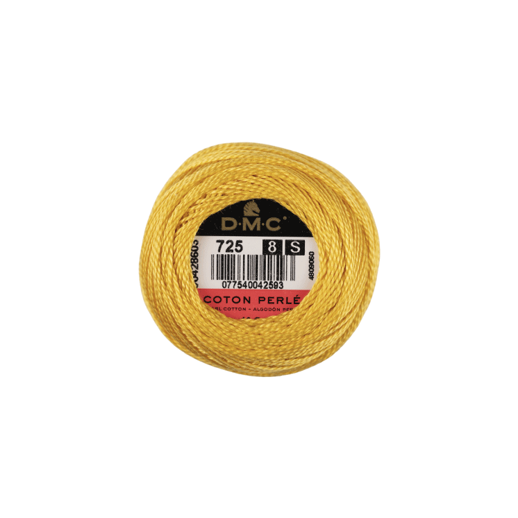 DMC Coton Perlé 8 Embroidery Thread (The Yellow Shades) (725)