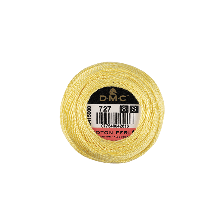 DMC Coton Perlé 8 Embroidery Thread (The Yellow Shades) (727)