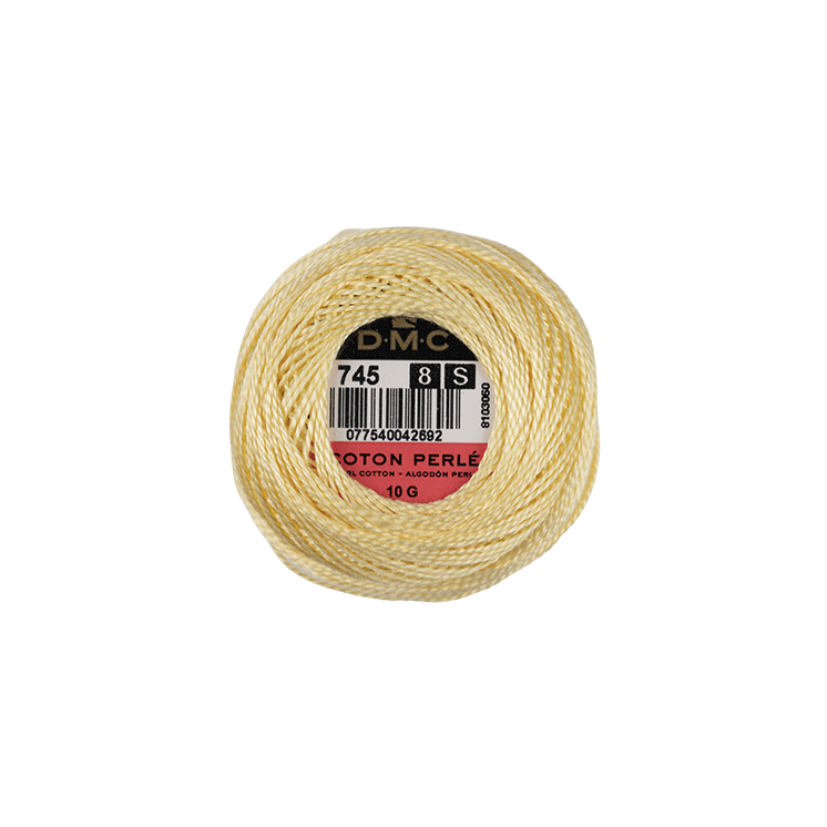 DMC Coton Perlé 8 Embroidery Thread (The Yellow Shades) (745)