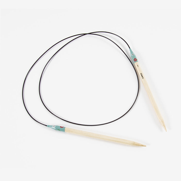 DMC Bamboo Fixed Circular Knitting Needles (100cm) (7mm)