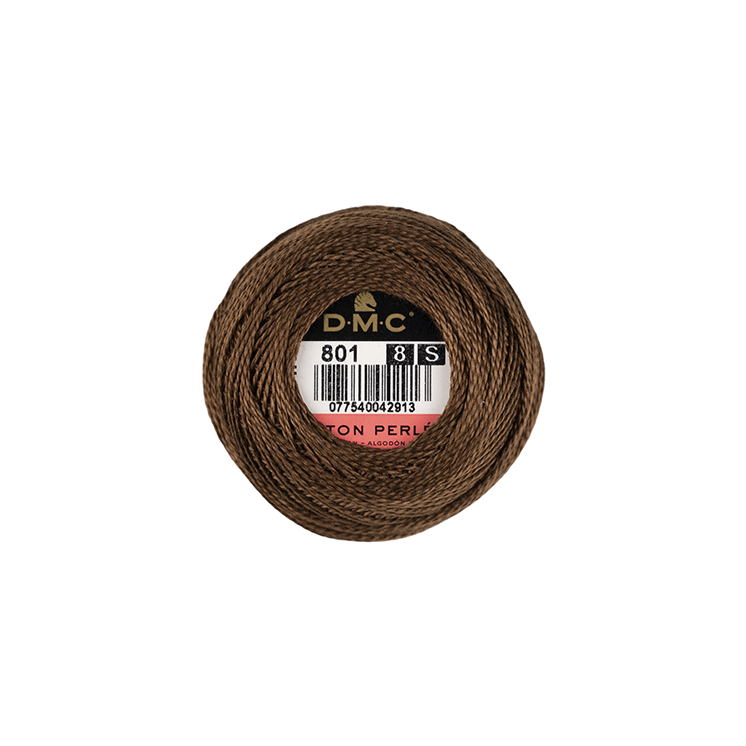 DMC Coton Perlé 8 Embroidery Thread (The Brown Shades) (801)