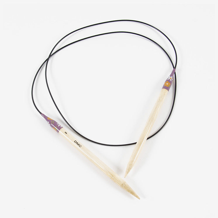 DMC Bamboo Fixed Circular Knitting Needles (100cm) (8mm)
