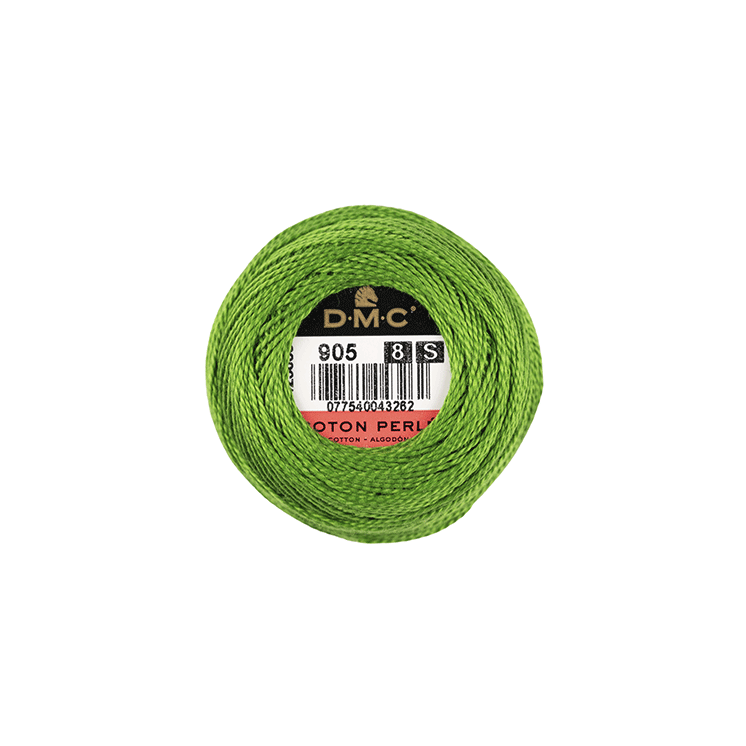 DMC Coton Perlé 8 Embroidery Thread (The Green Shades) (905)