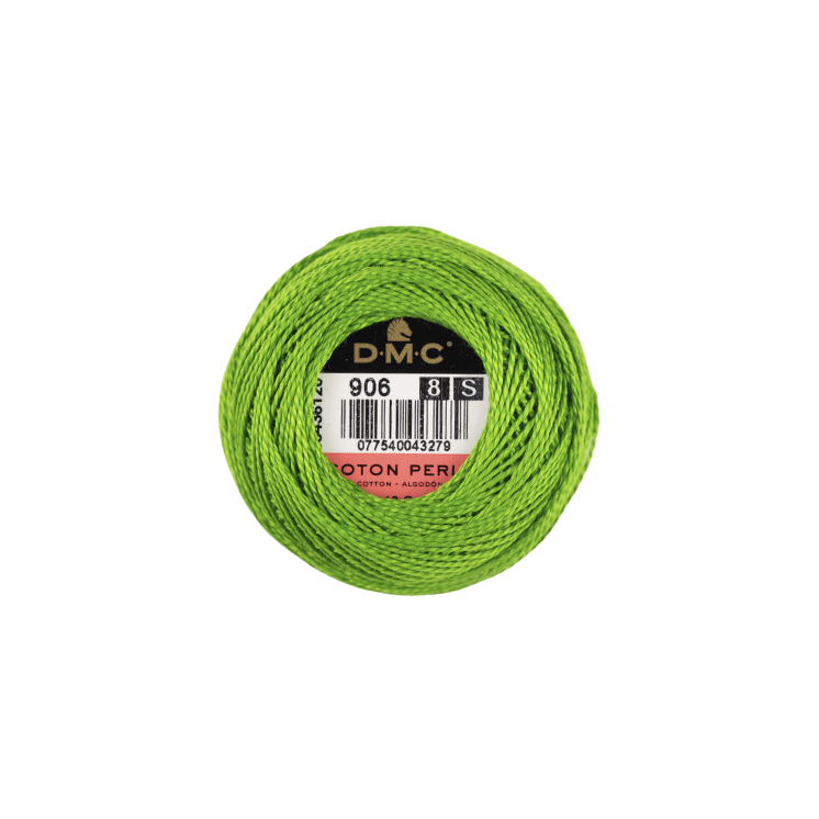 DMC Coton Perlé 8 Embroidery Thread (The Green Shades) (906)