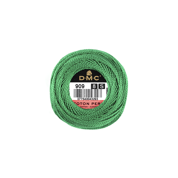 DMC Coton Perlé 8 Embroidery Thread (The Green Shades) (909)