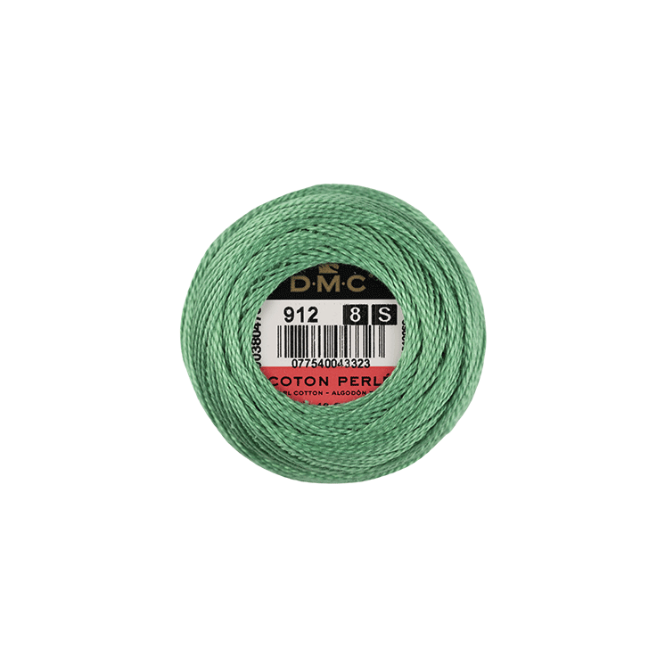 DMC Coton Perlé 8 Embroidery Thread (The Green Shades) (912)