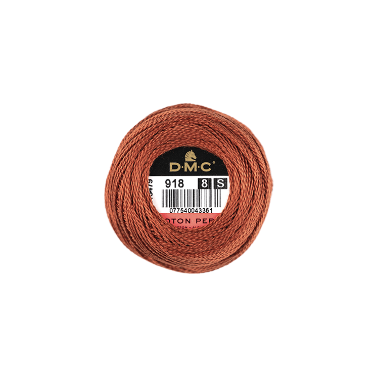 DMC Coton Perlé 8 Embroidery Thread (The Brown Shades) (918)