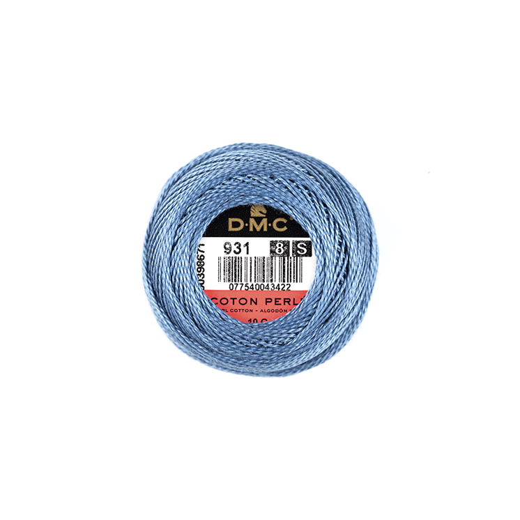 DMC Coton Perlé 8 Embroidery Thread (The Blue Shades) (931)