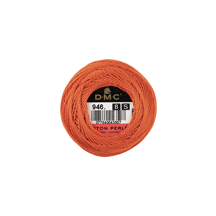 DMC Coton Perlé 8 Embroidery Thread (The Orange Shades) (946)