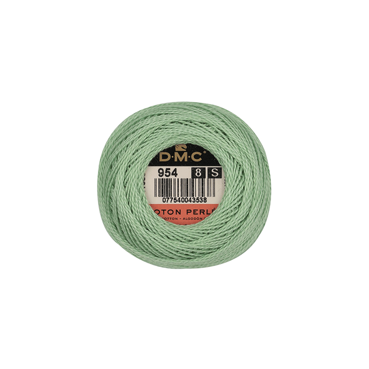 DMC Coton Perlé 8 Embroidery Thread (The Green Shades) (954)