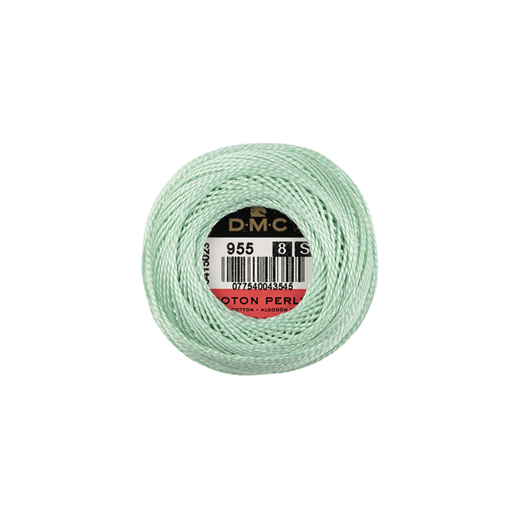 DMC Coton Perlé 8 Embroidery Thread (The Green Shades) (955)