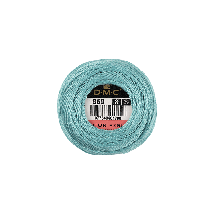 DMC Coton Perlé 8 Embroidery Thread (The Green Shades) (959)