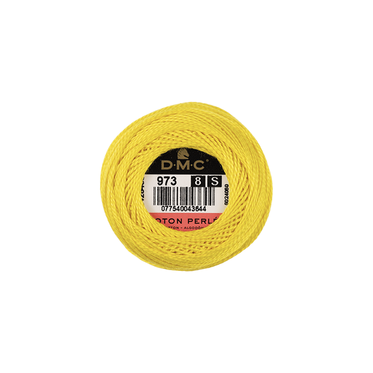 DMC Coton Perlé 8 Embroidery Thread (The Yellow Shades) (973)