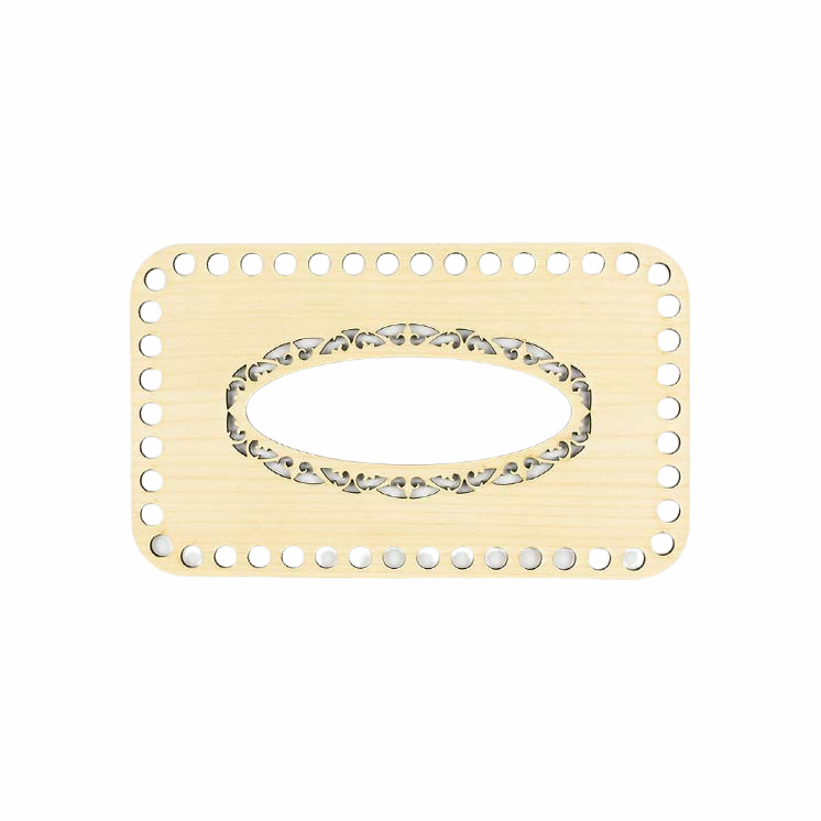 Handmayk Crochet Wood Base (Abstract)