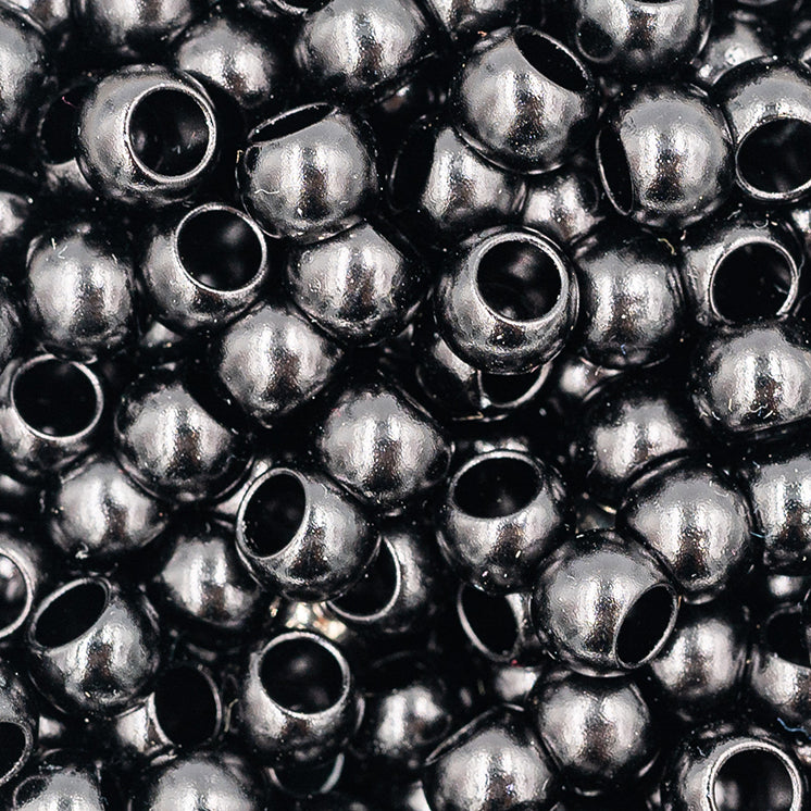 Handmayk Plastic Beads (Pack of 24) (Black)