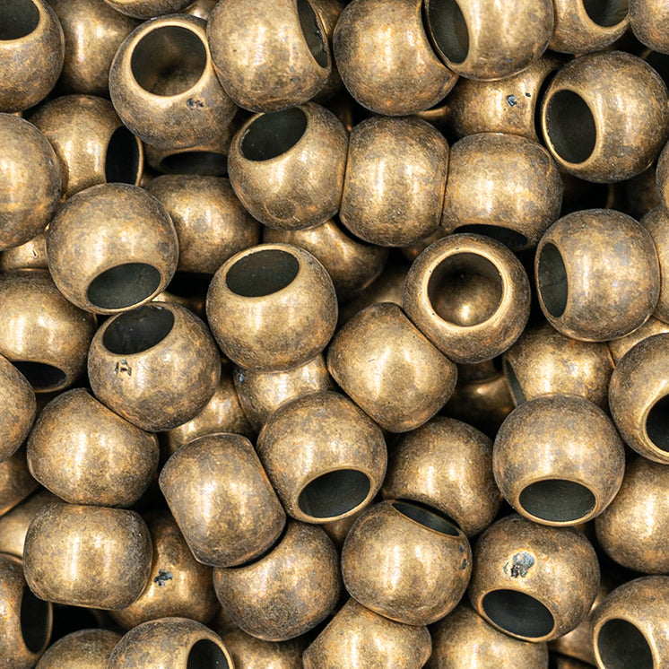 Handmayk Plastic Beads (Pack of 24) (Brass)