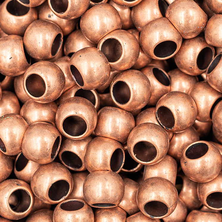Handmayk Plastic Beads (Pack of 24) (Bronze)