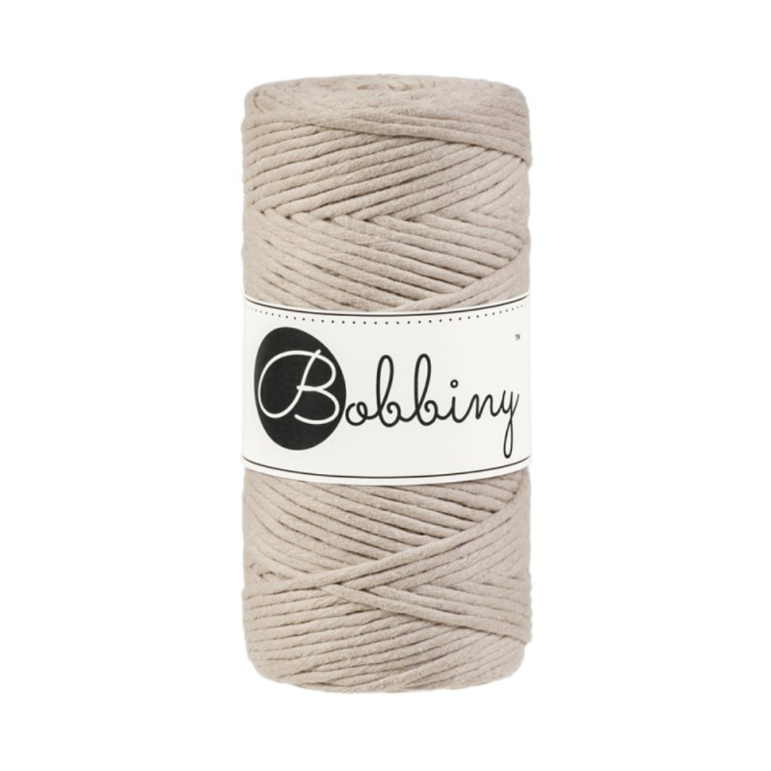 Bobbiny Macramé Cord (3mm) (Beige)